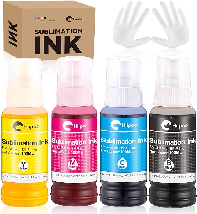 Hiipoo Sublimation Ink Refilled Bottles Work by Hiipoo