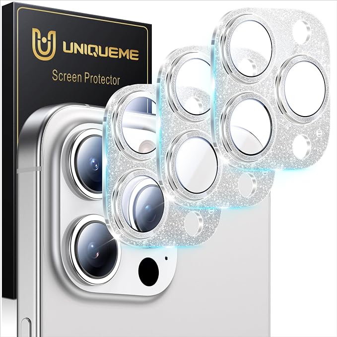 UniqueMe for 3 Pack iPhone 15 Pro/iPhone 15 Pro Max Camera Lens Protector by UniqueMe