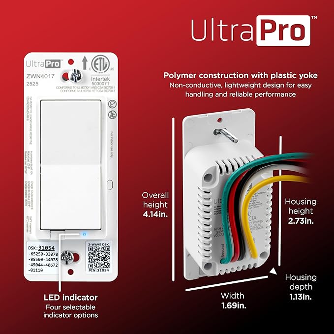 UltraPro Z-Wave Plus Long Range in-Wall Smart Light Switch - Image 3