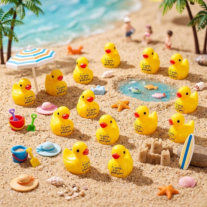 Skylety 30 Pcs Back to School Mini Resin Ducks - Image 5