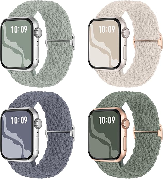 4 Pack Braided Stretchy Bands Compatible by Suitisbest