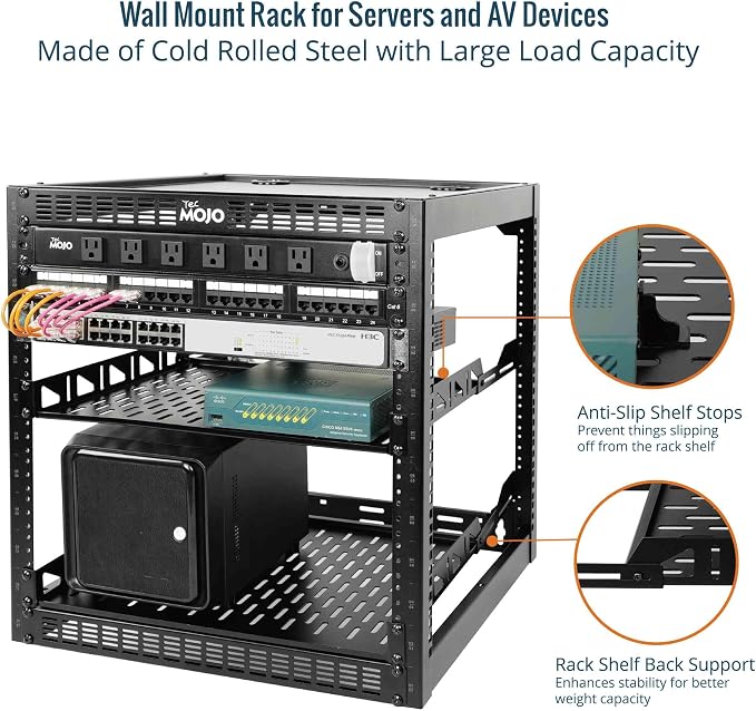 Tecmojo 12U Open Frame Network Rack - Image 3