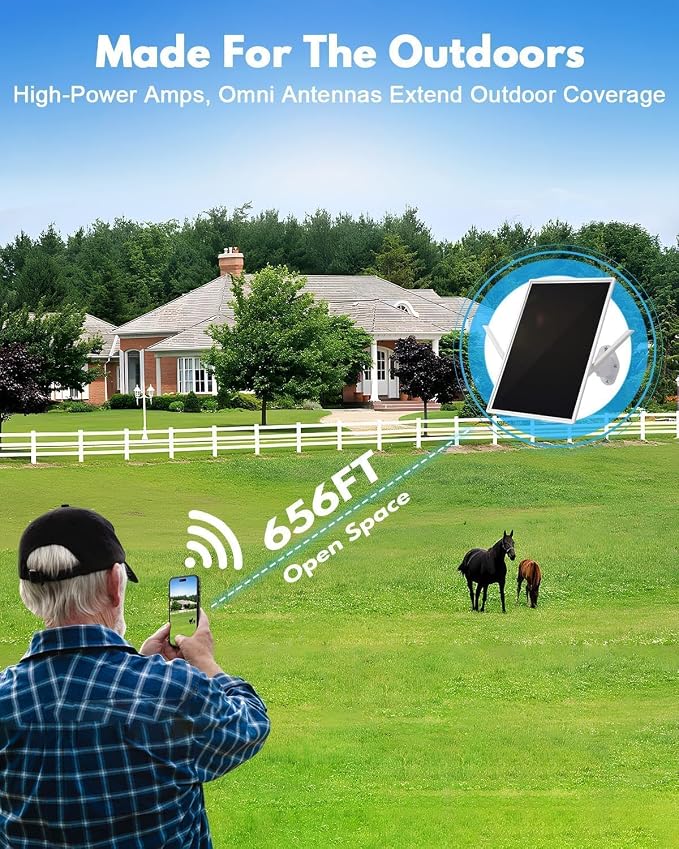 Solar WiFi Extender Outdoor, 15W Solar Powered WiFi Extender Signal Booster - Image 4