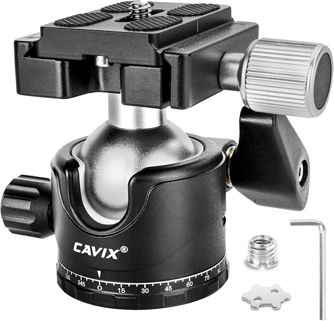 CAVIX Ball Head 360 Degree Rotating Panoramic Tripod Heads by CAVIX