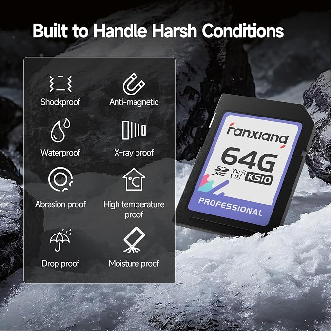 fanxiang 64GB SDXC Memory Card SD Card, Full-HD & 4K Video, - Image 5