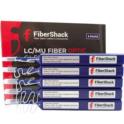 Fibershack - 1.25mm LC Fiber Cleaner Pen - 5 Pack - LC Fiber Optic Cleaning Pen by Fibershack