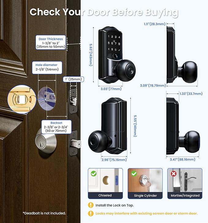 Veise VE028 Built-in Wi-Fi Smart Lock - Image 13