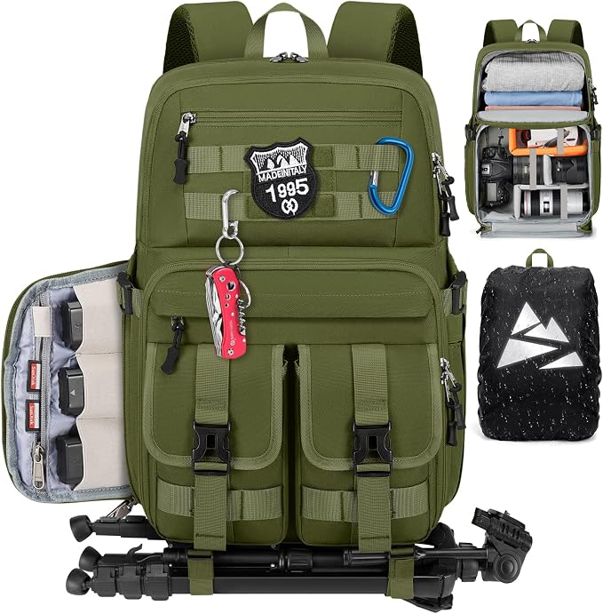 RAINSMORE Camera Bag Backpack for DSLR/SLR/Mirrorless Camera Bags for by RAINSMORE