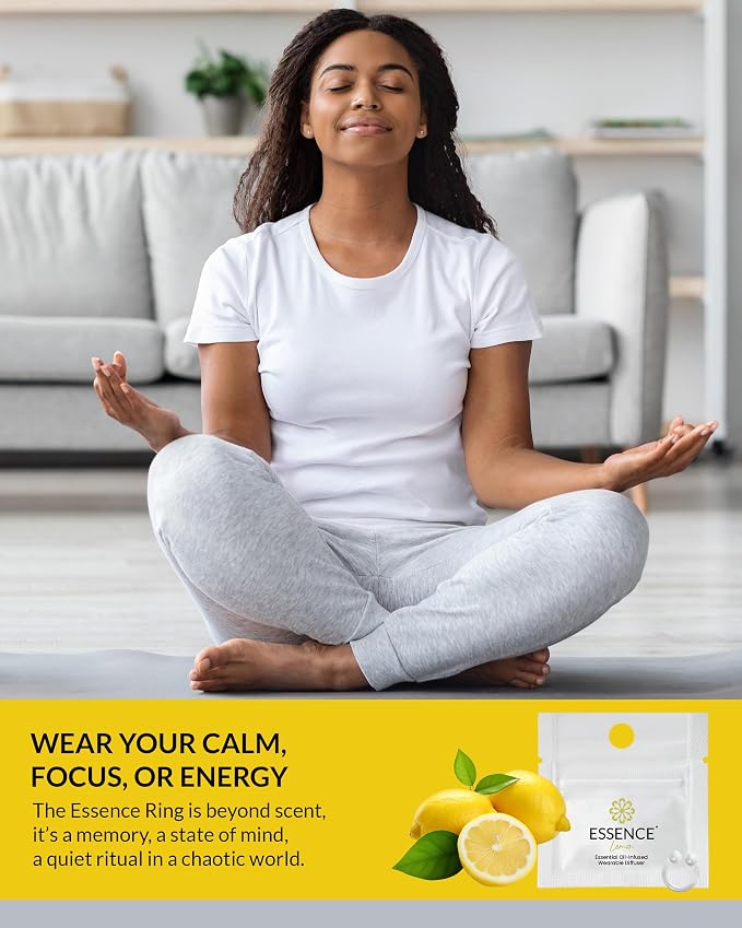 Essence Wearable Aromatherapy Nasal Diffuser – Lemon Essential Oil Nose Ring - Image 2