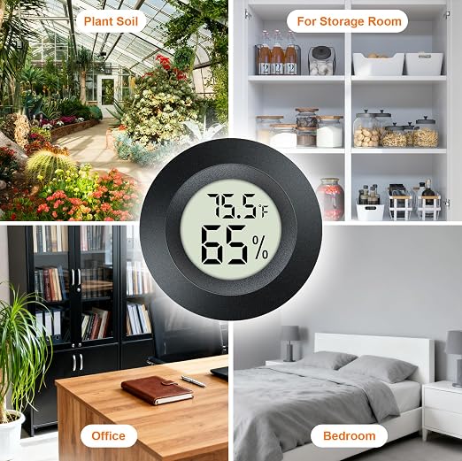 2 Pack Hygrometer Thermometer Mini Digital LCD Monitor Indoor/Outdoor Humidity - Image 4