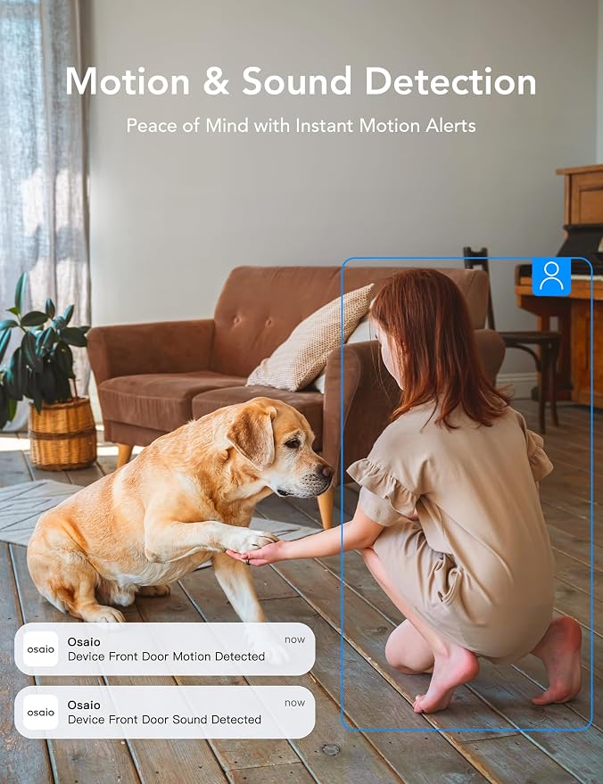 GNCC 2K Indoor Security Camera for Home, Pet Camera 2.4g/5g WiFi, Mini Dog Cam - Image 8
