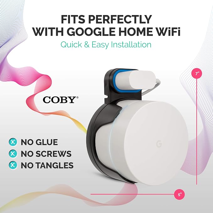 Coby WiFi Wall-Mount Holder, Wall-Outlet Router Mount - Image 5