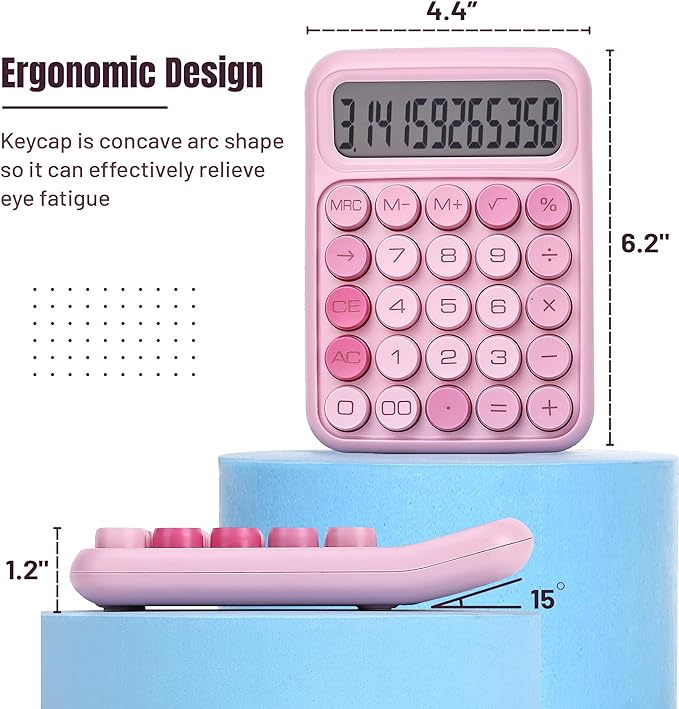 Mr. Pen- Mechanical Switch Calculator, 12 Digit Large LCD Display, Mechanical - Image 2