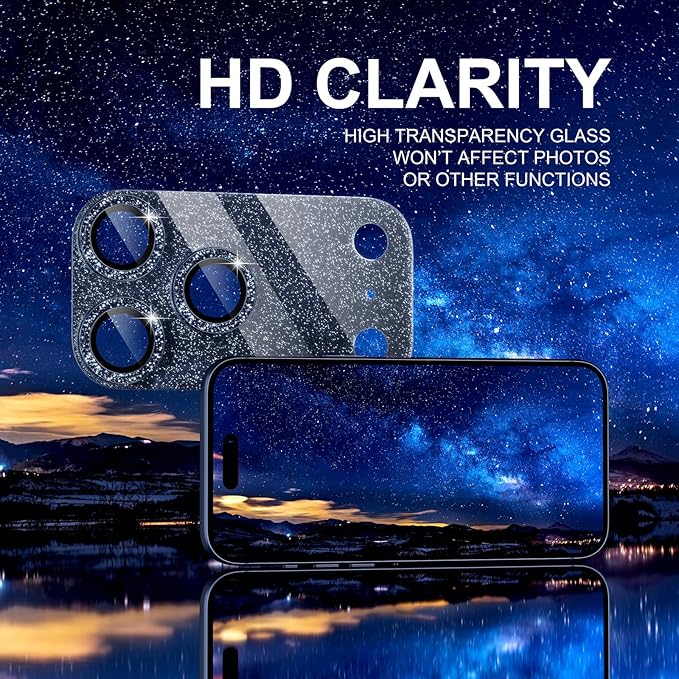 Choiche Compatible for iPhone 17 Pro Camera Lens Protector, Bling Camera Cover - Image 6