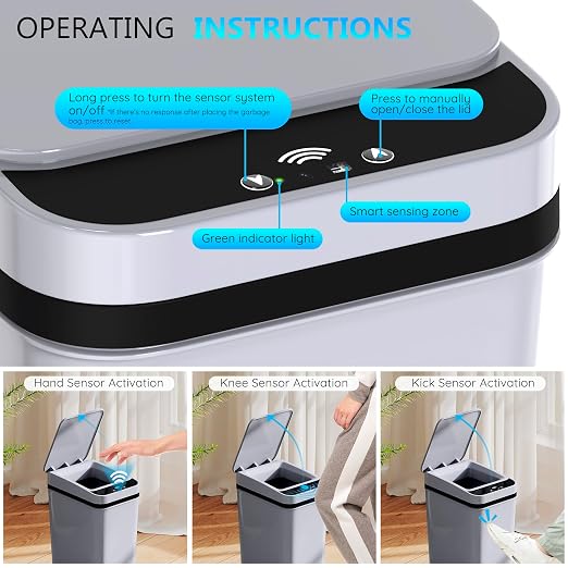 jinligogo 3Pack Bathroom Small Trash Can - Image 4