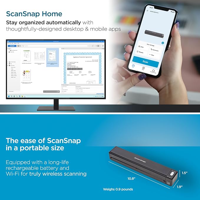 ScanSnap iX100 Wireless Mobile Portable Scanner - Image 4
