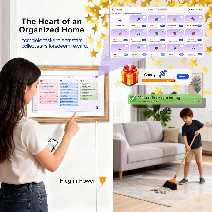 AINFTIME 15.6 Inch Digital Calendar Planner Smart Touch Screen Calendar Sync - Image 3