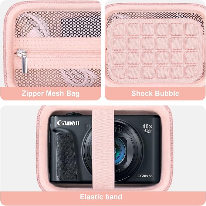 Hard Carrying Case for Canon PowerShot SX740 HS/ELPH 360 HS/ SX730 HS/ SX720 - Image 4