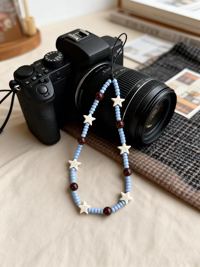 2 Pcs Phone Charm Strap Hand for iPhone Wrist Strap Camera Lanyard Pearl Beaded - Image 9
