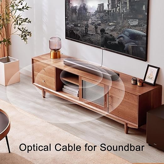 Optical Audio Cable 20 feet, Digital Audio Optical Cable Ultra-Thin Cord - Image 2