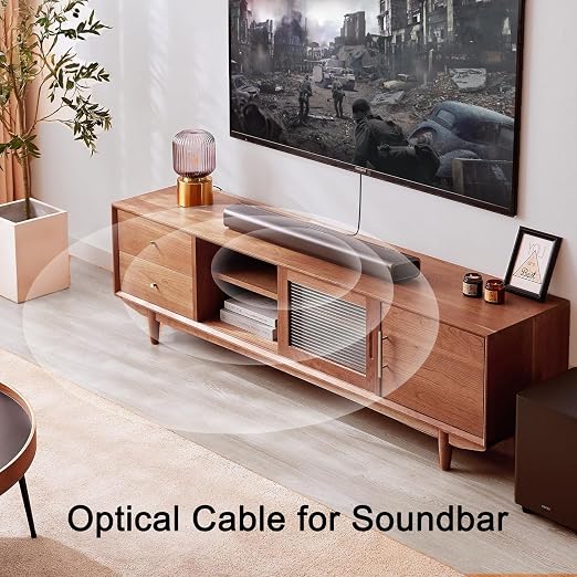 Optical Audio Cable 15 feet, Digital Audio Optical Cable Ultra-Thin Cord - Image 2