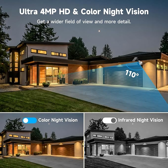 2.5K 4MP Security Camera Wireless Outdoor, Solar Powered WiFi Cameras - Image 6