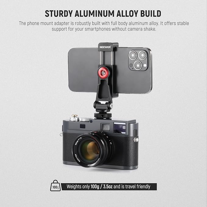 NEEWER Metal Phone Tripod Mount Adapter - Image 6