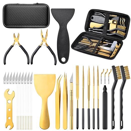 3D Printer Tool Kit, Premium Black & Gold 40-Piece 3D Printing Tool Set by MAYJOY