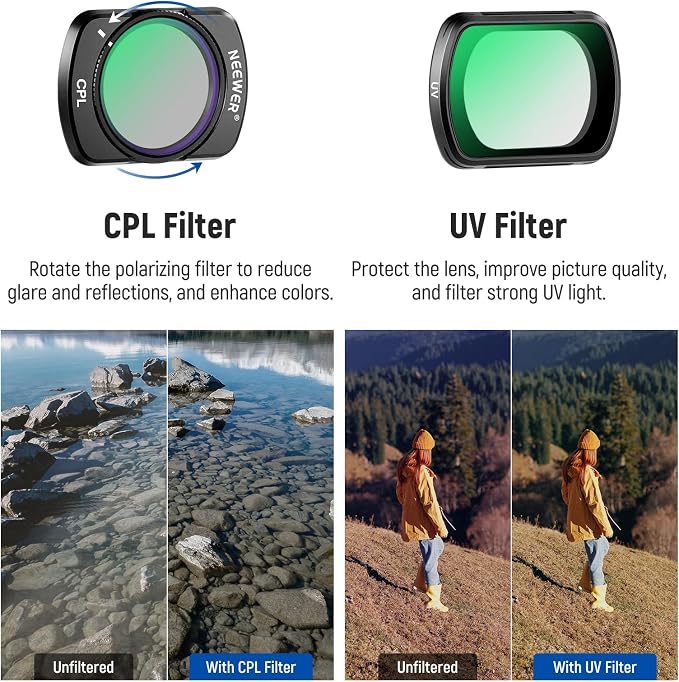 NEEWER Magnetic ND/PL + CPL + UV Filter Set Compatible - Image 5