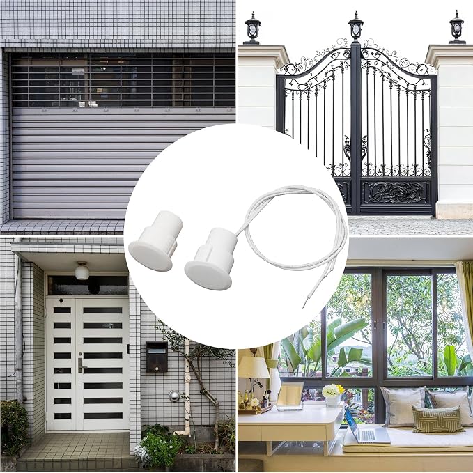 Recessed Wired Security Window Door Contact Sensor, Normally Open NO, Door - Image 6