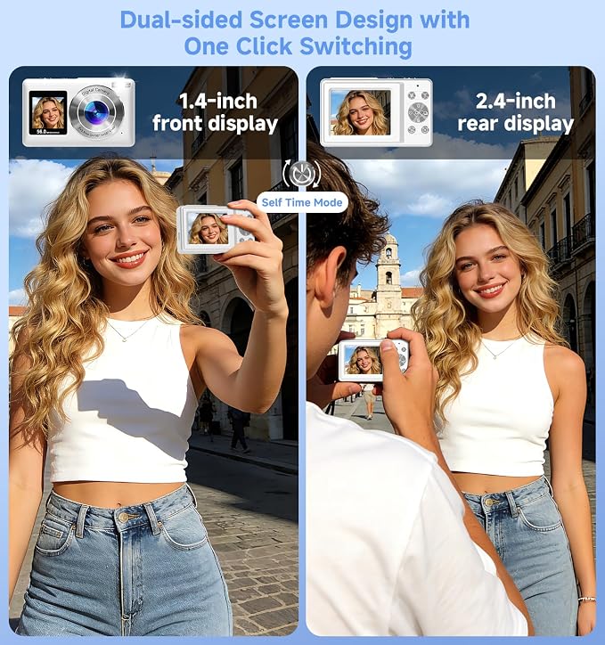 Digital Camera, 2026 Upgraded 56MP Dual Screens Camera - Image 2