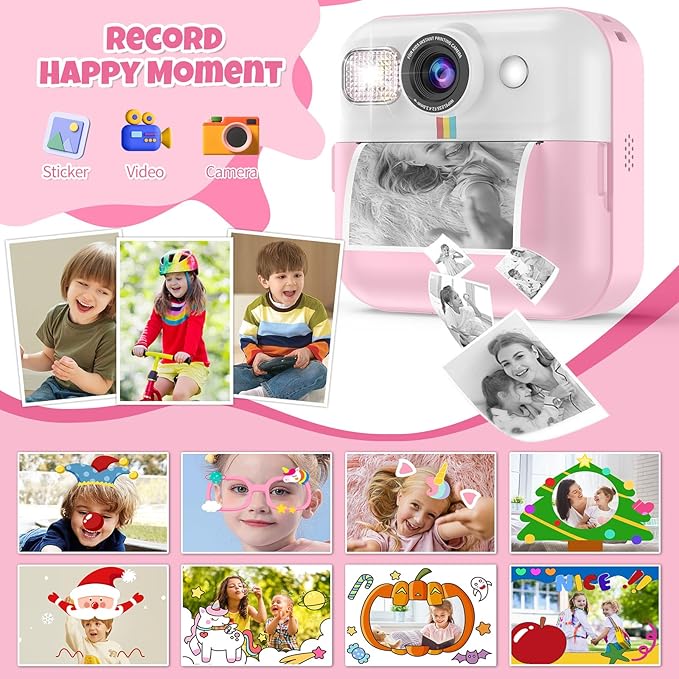 BOFIDAR Instant Print Camera for Kids, Christmas Birthday Gifts for Girls Age - Image 5