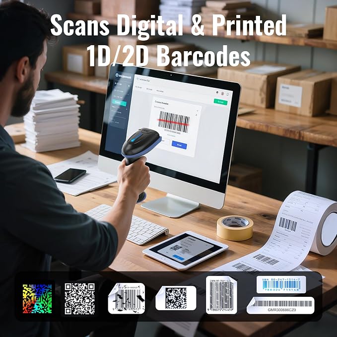 Tera 1D 2D QR Barcode Scanner Wireless and Wired - Image 6