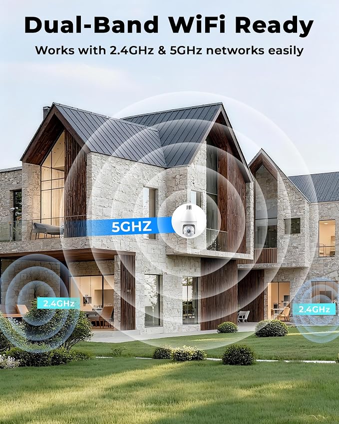 Light Bulb Security Cameras Wireless Outdoor, 5G&2.4GHz 4MP Security Camera - Image 4
