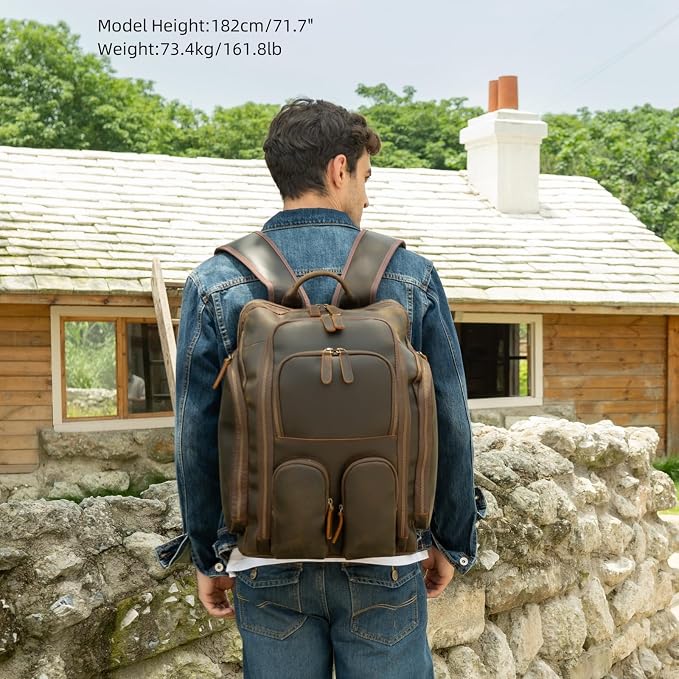 Masa Kawa Leather Backpack for Men - Image 2