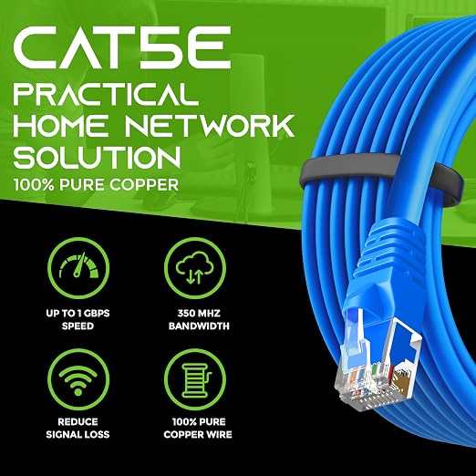 GearIT 10-Pack, Cat5e Ethernet Patch Cable 6 Feet - Image 8