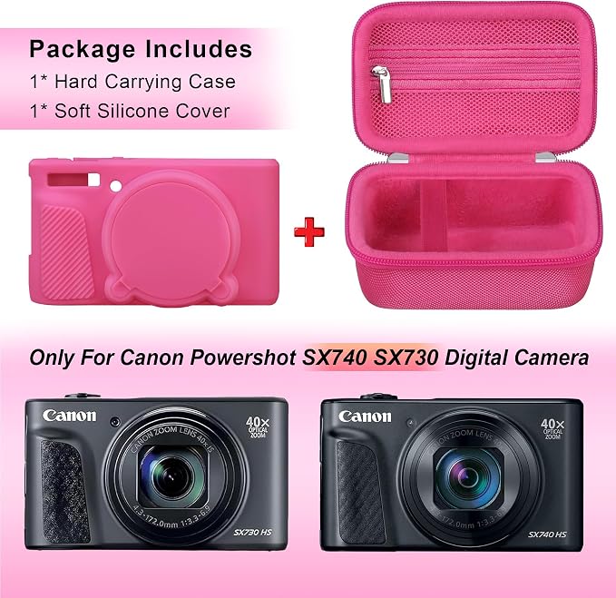 Canboc Case for Canon PowerShot SX740 SX730 HS Digital Camera, 1* Hard Carrying - Image 2