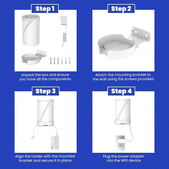 Wall Mount for TP-Link Deco BE63/ BE65/BE67/BE68/BE10000/BE11000/BE14000 Mesh - Image 3