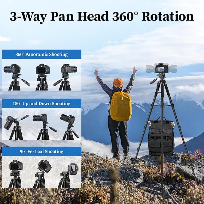 JOILCAN Tripod Camera Tripods, Heavy Duty Cameras Tripod Stand, Professional - Image 4