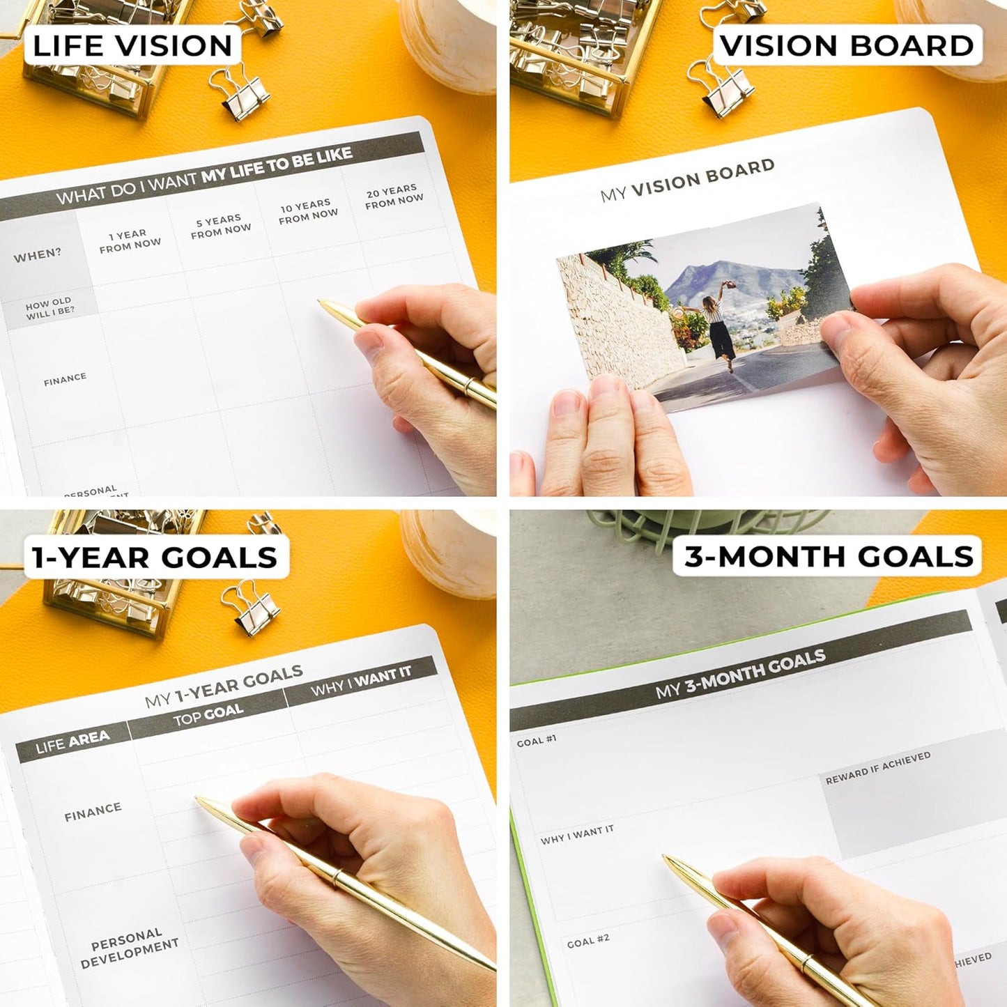 Clever Fox Planner PRO – Weekly & Monthly Life Planner to Increase Productivity, Time Management and Hit Your Goals, 8.5x11″ (Lime Green)