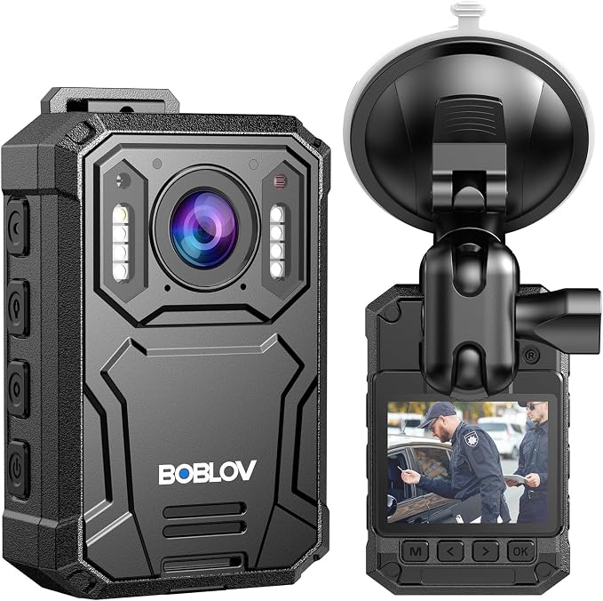 BOBLOV KJ23Pro 2K Body Camera, 128GB Body Worn Camera by BOBLOV