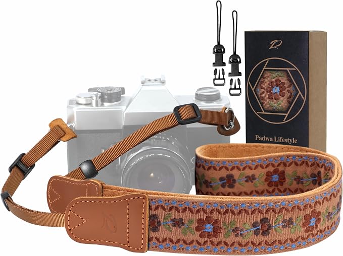 Padwa Lifestyle Embroidered Floral Camera Strap by PadwaLifestyleCameraStrap
