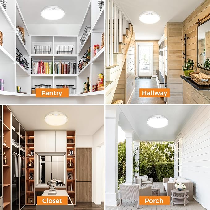 slochi 2Pack Motion Sensor Light Indoor Wired, 8.7 Inch 3000K/4000K/6500K - Image 6