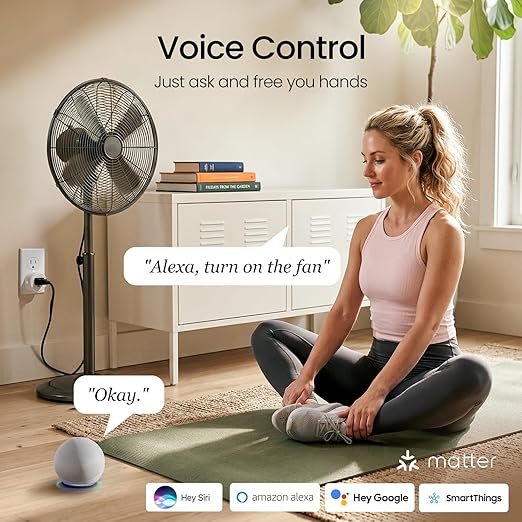 GHome Smart Plug Matter 15A, WiFi Smart Plugs Compatible - Image 3