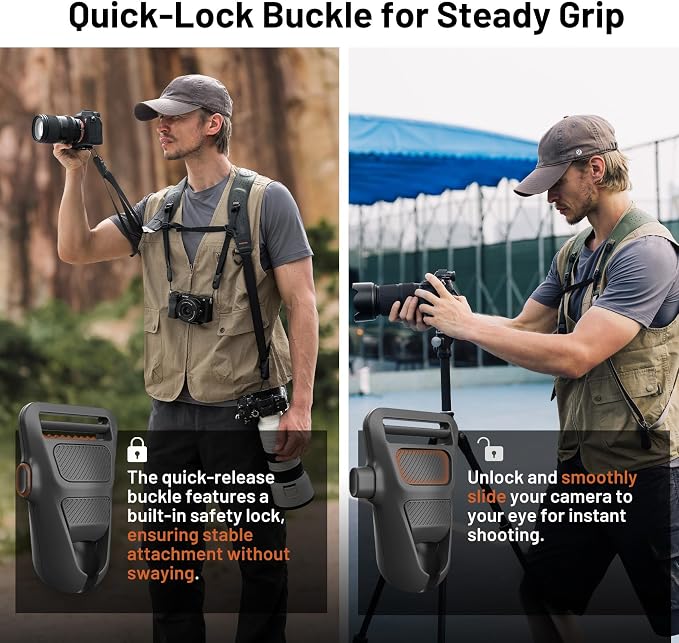 PGYTECH Camera Strap Master, Leather Dual Shoulder Harness - Image 8