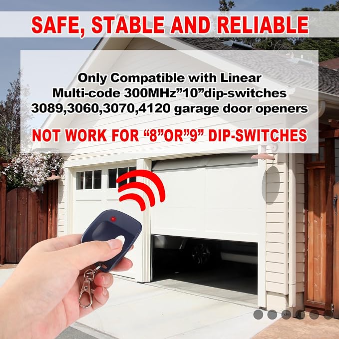 Kingdder 3 Pieces Gate Opener Remote Compatible - Image 4