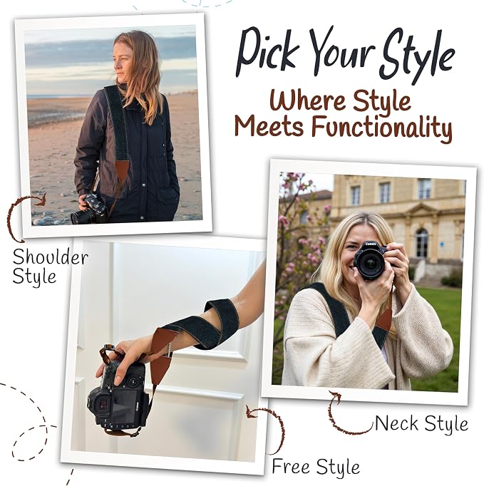 Art Tribute Camera Strap, Vintage Embroidered Neck Shoulder & Crossbody Camera - Image 6