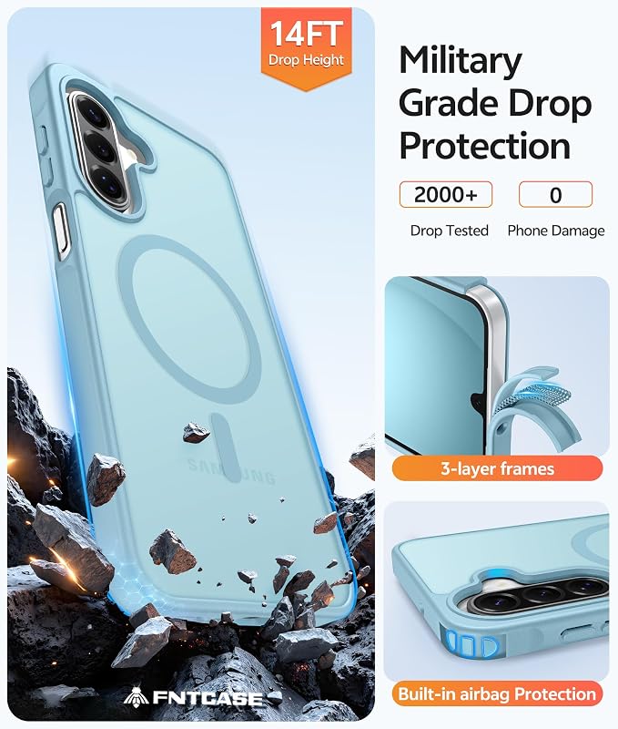 FNTCASE for Galaxy A17/A16 5G Phone Case: for Samsung A17 Cases Matte - Image 5