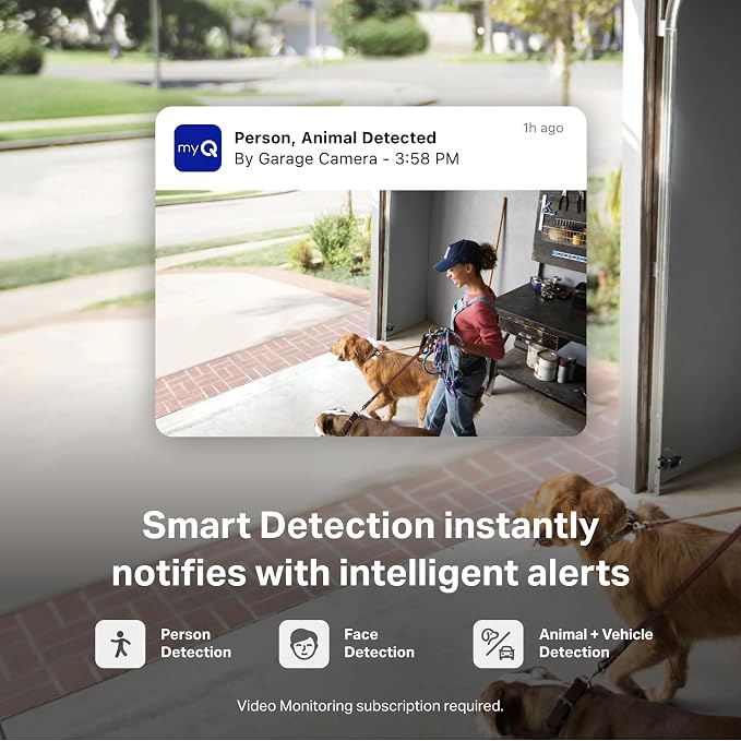 myQ Smart Garage Security Camera – 1080p HD Video, Night Vision, Motion - Image 8