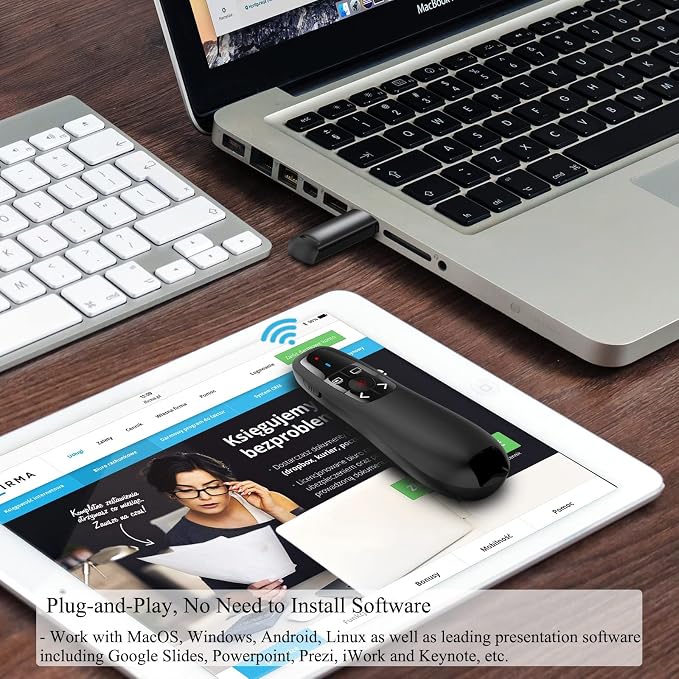 Wireless Presentation Clicker for Google Slides: 100ft Range | Ultra-Bright - Image 7